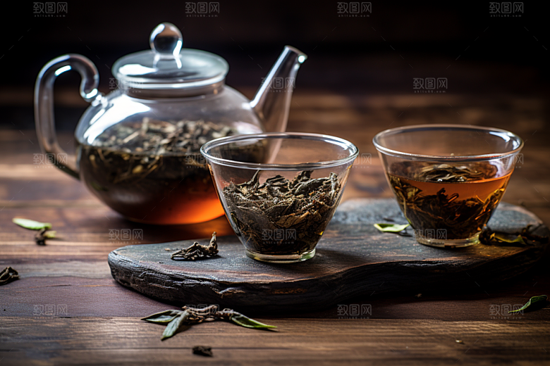 茶叶自然雨前龙井摄影图