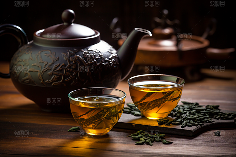 茶叶春天茶山摄影图