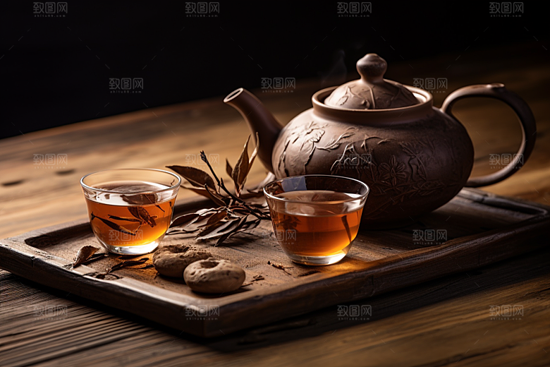 茶叶茶山茶树摄影图