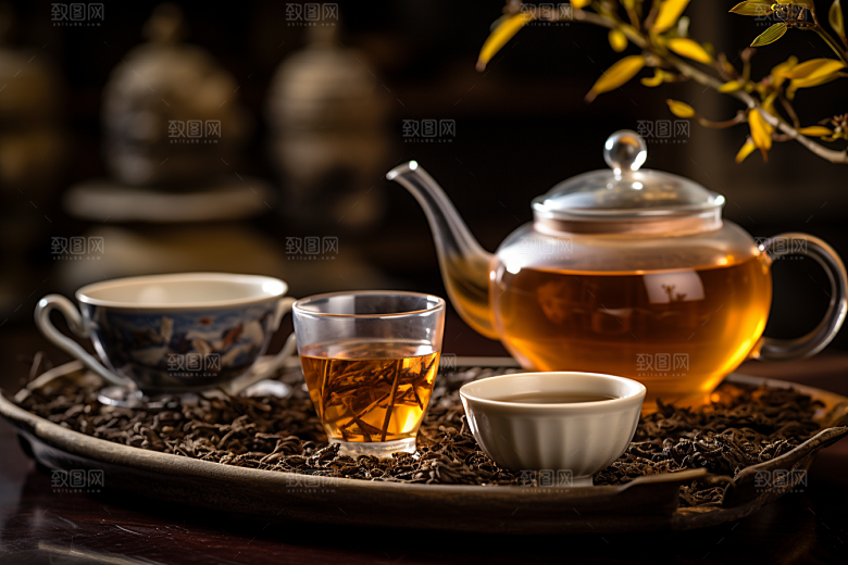 茶叶清新新茶摄影图