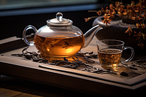 茶叶清明谷雨茶树摄影图