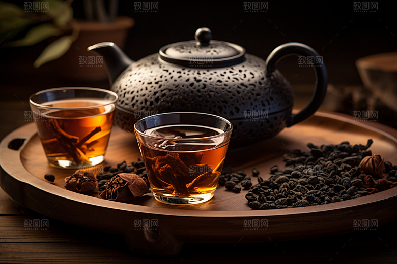 茶叶茶山自然摄影图