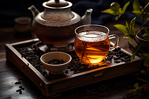 茶叶茶树春茶摄影图