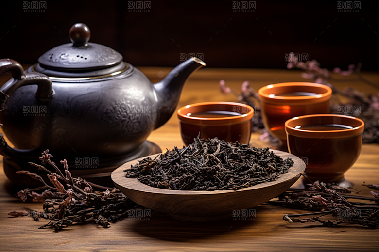 茶叶自然茶园摄影图