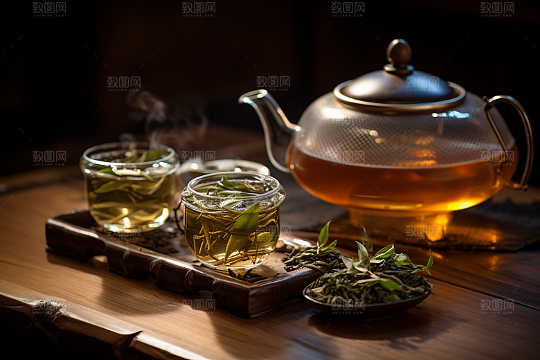 茶叶茶树新茶摄影图
