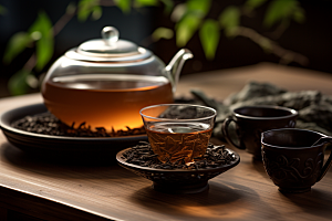 茶叶茶园采茶摄影图