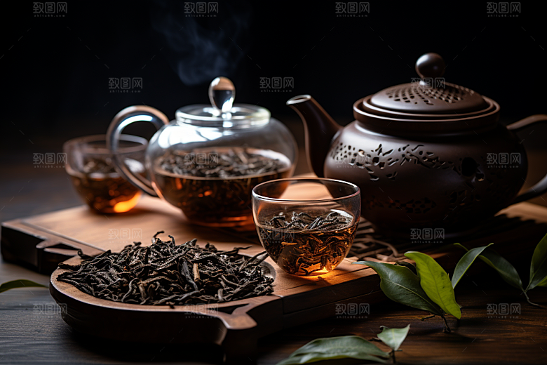 茶叶采茶新茶摄影图