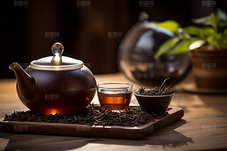 茶叶采茶茶园摄影图