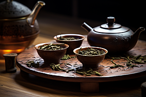 茶叶采茶春季摄影图