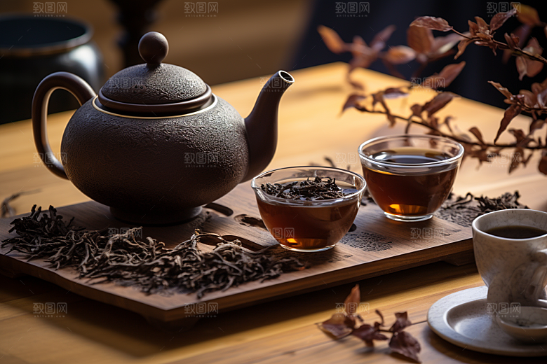 茶叶清新春季摄影图