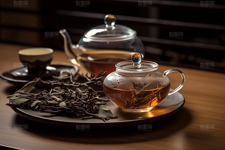 茶叶新茶茶山摄影图