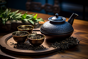 茶叶自然茶园摄影图