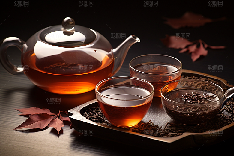 茶叶自然春茶摄影图