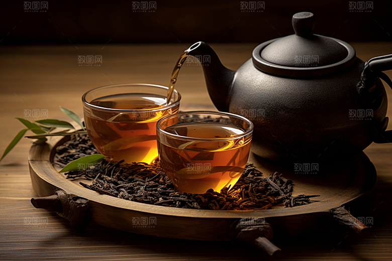 茶叶清新春茶摄影图