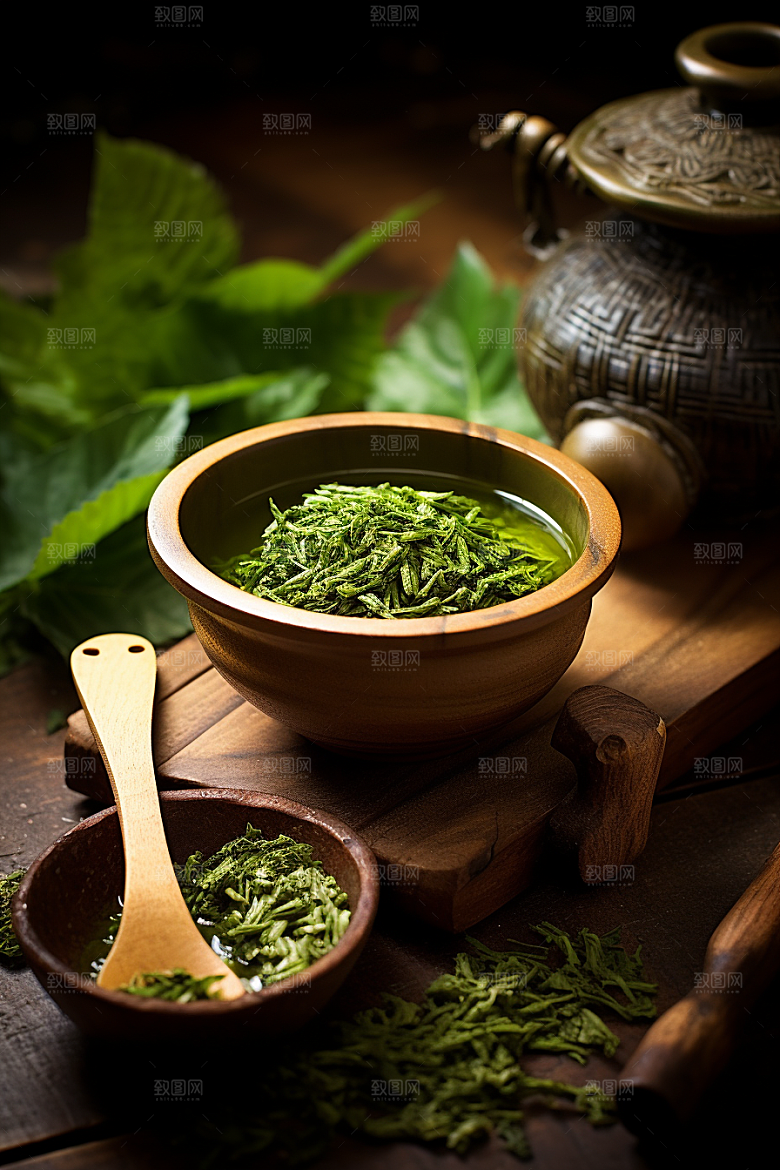 茶叶春天采茶摄影图