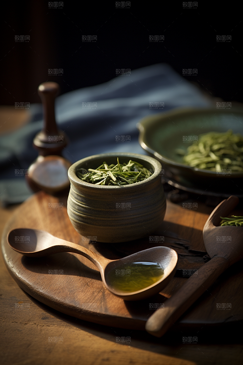 茶叶茶山雨前龙井摄影图