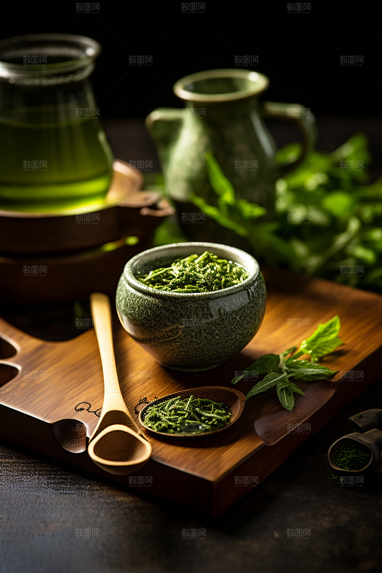 茶叶茶山雨前龙井摄影图