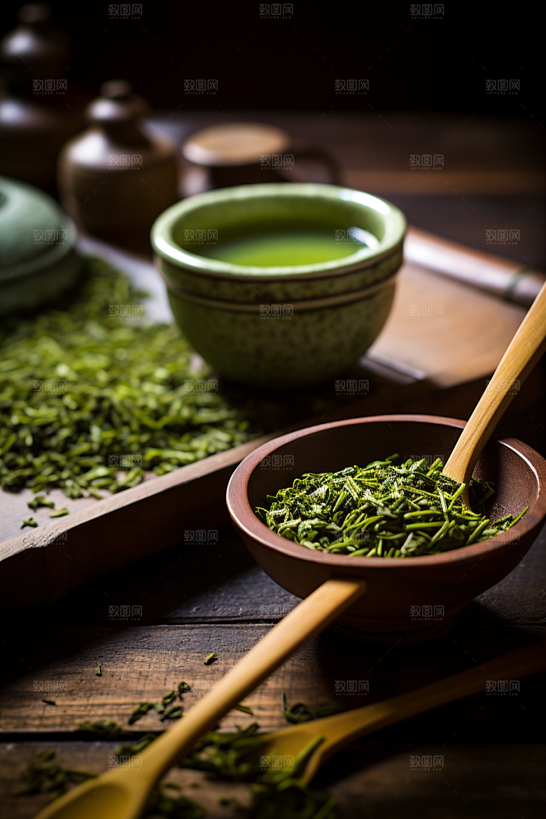 茶叶春季茶山摄影图