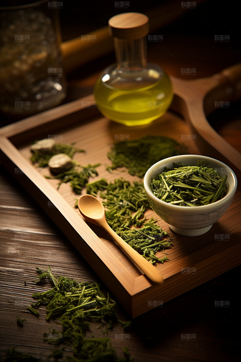 茶叶茶园雨前龙井摄影图