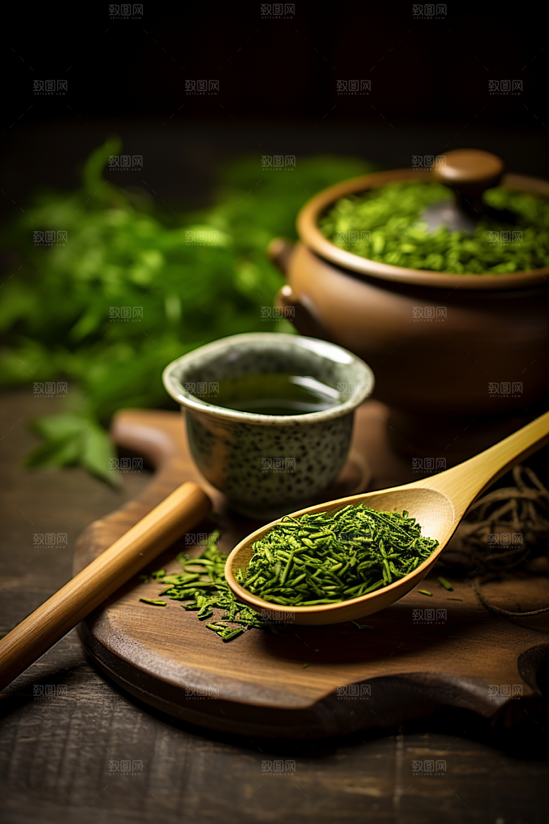 茶叶茶园清新摄影图