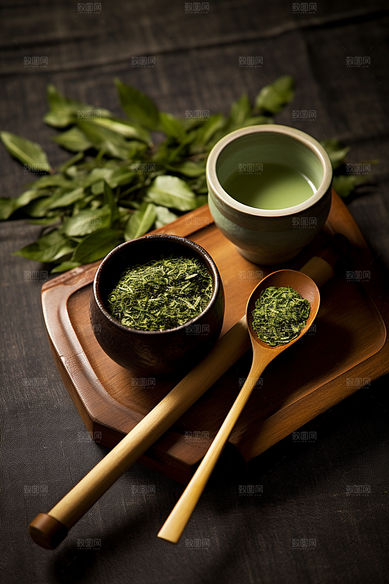 茶叶清新茶园摄影图