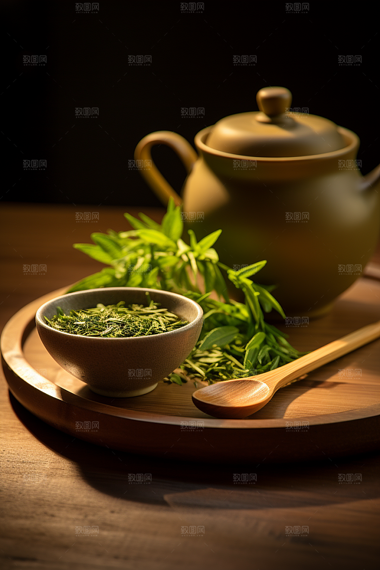 茶叶采茶春天摄影图