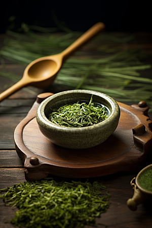 茶叶雨前龙井新茶摄影图