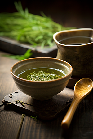 茶叶自然新茶摄影图