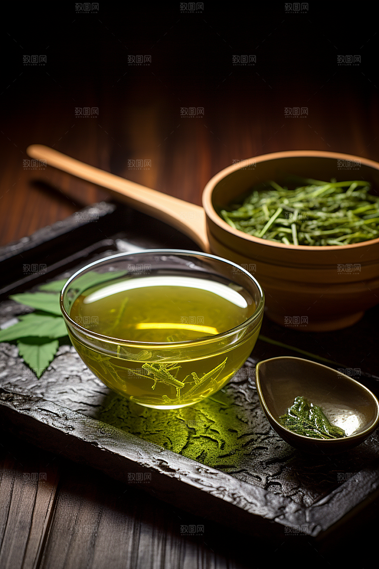 茶叶茶园雨前龙井摄影图