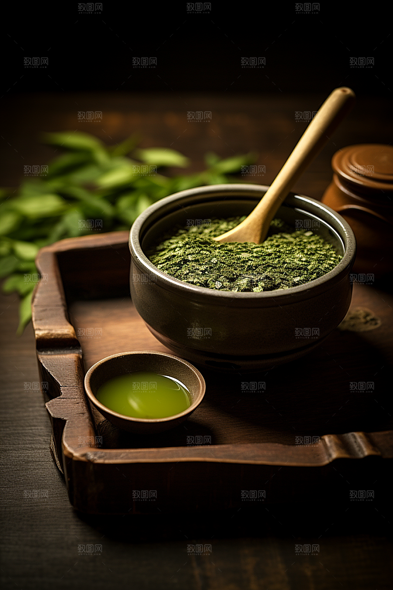 茶叶采茶新茶摄影图