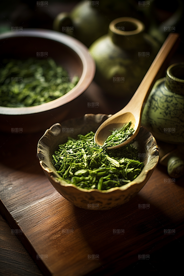 茶叶茶山春茶摄影图