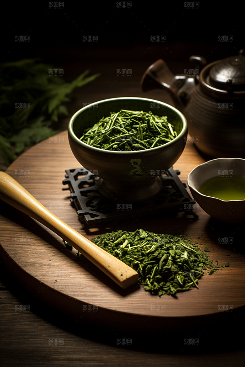 茶叶春天茶山摄影图