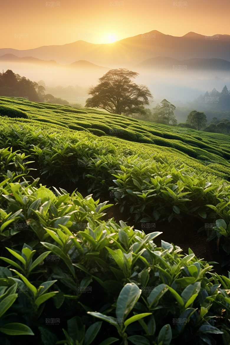 茶叶春茶自然摄影图