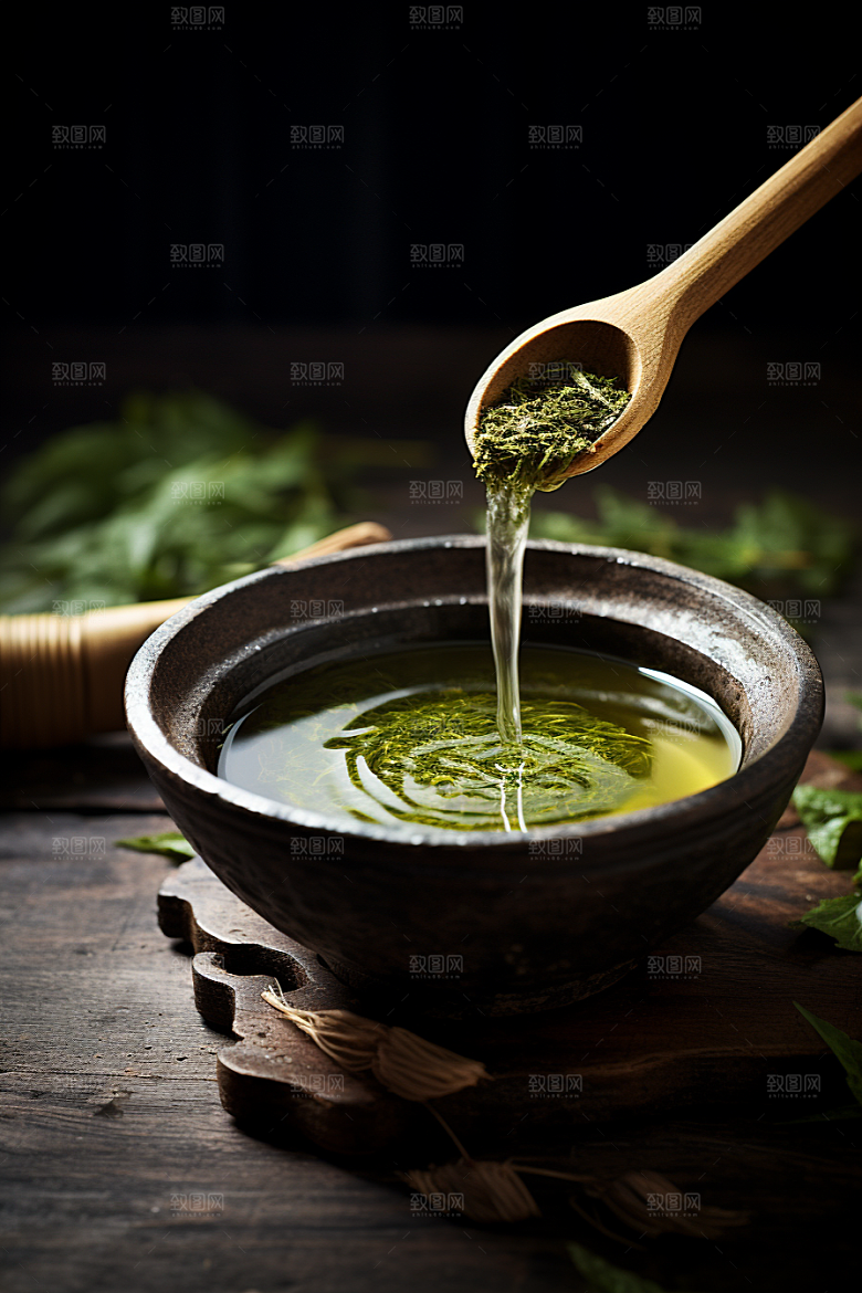 茶叶采茶春茶摄影图