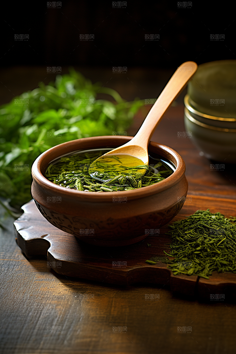 茶叶春季采茶摄影图