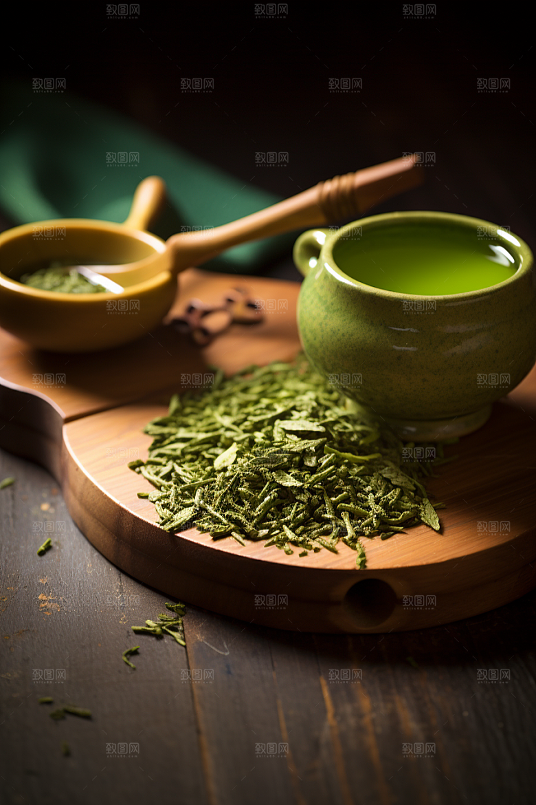 茶叶采茶茶山摄影图