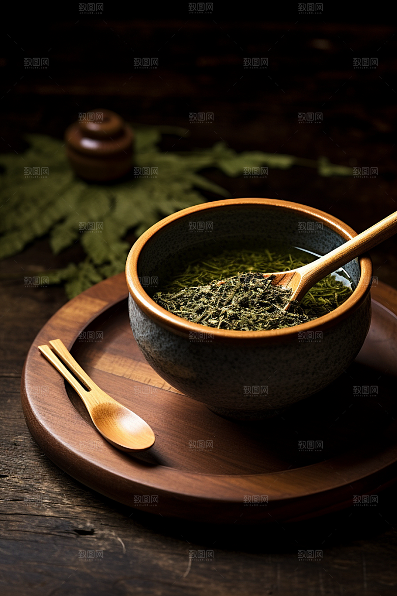 茶叶采茶雨前龙井摄影图