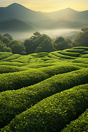 茶叶清明谷雨采茶摄影图