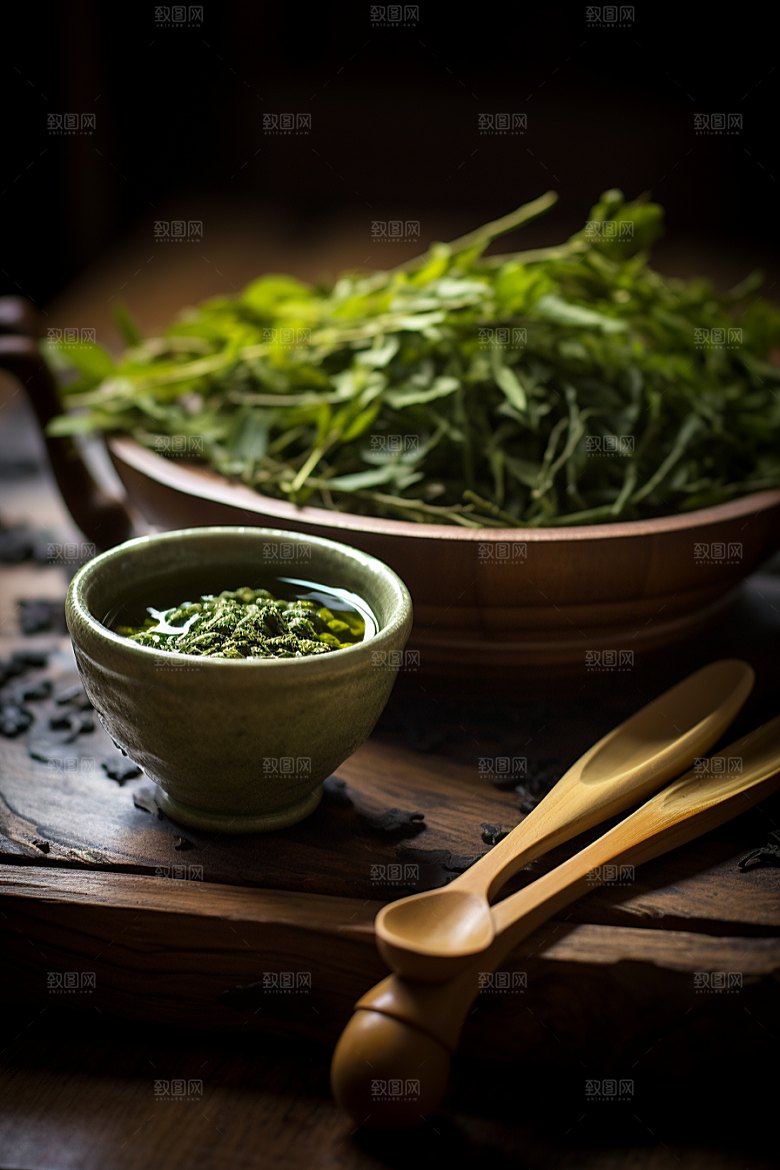 茶叶春季春茶摄影图
