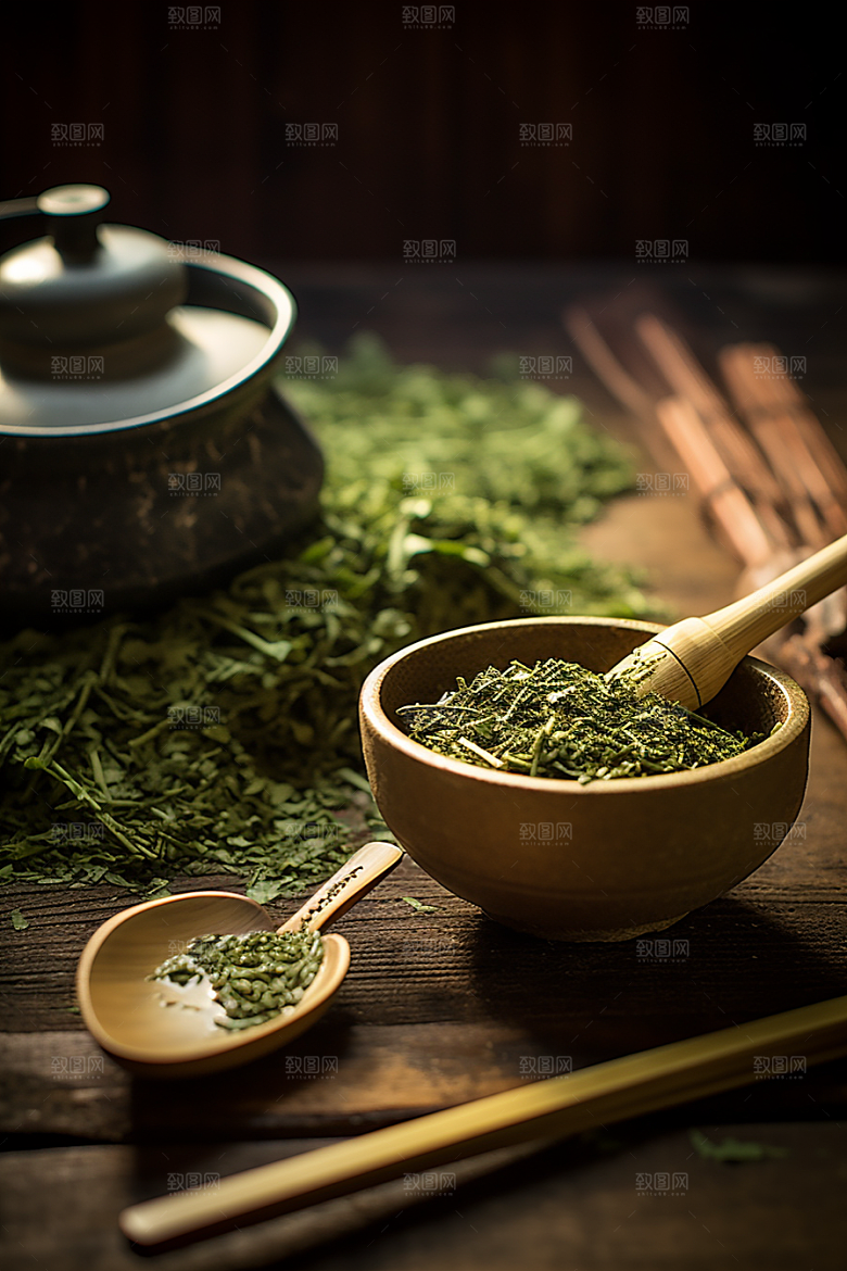 茶叶采茶高清摄影图