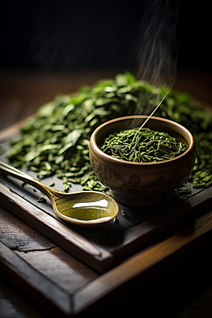 茶叶自然茶树摄影图