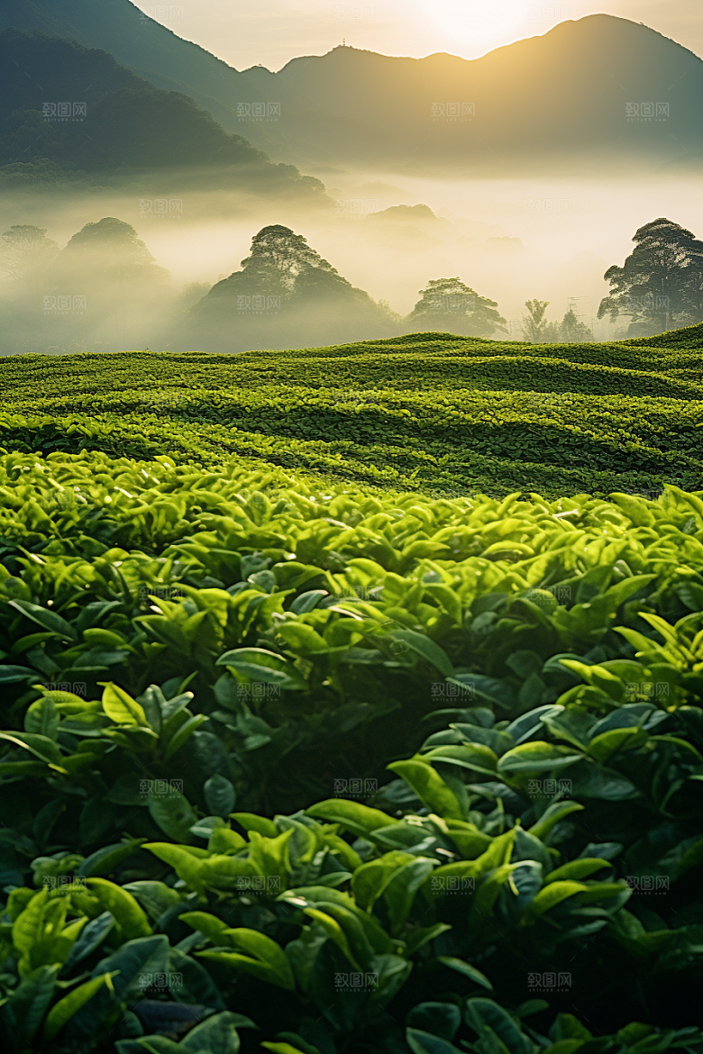 茶叶清新春茶摄影图