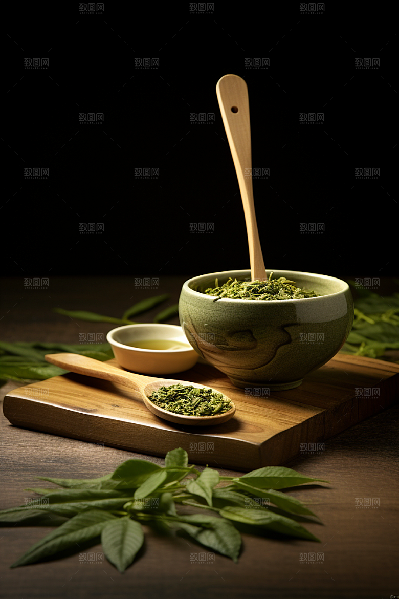 茶叶茶树清新摄影图
