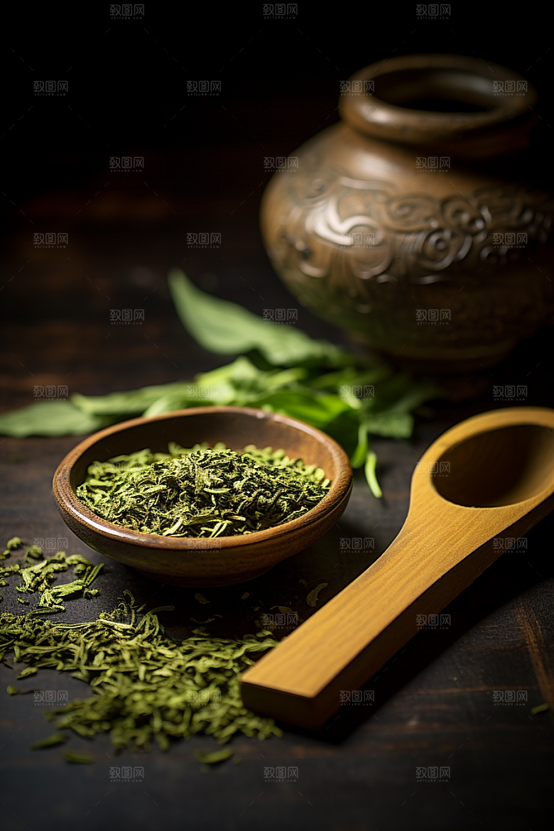茶叶自然春茶摄影图
