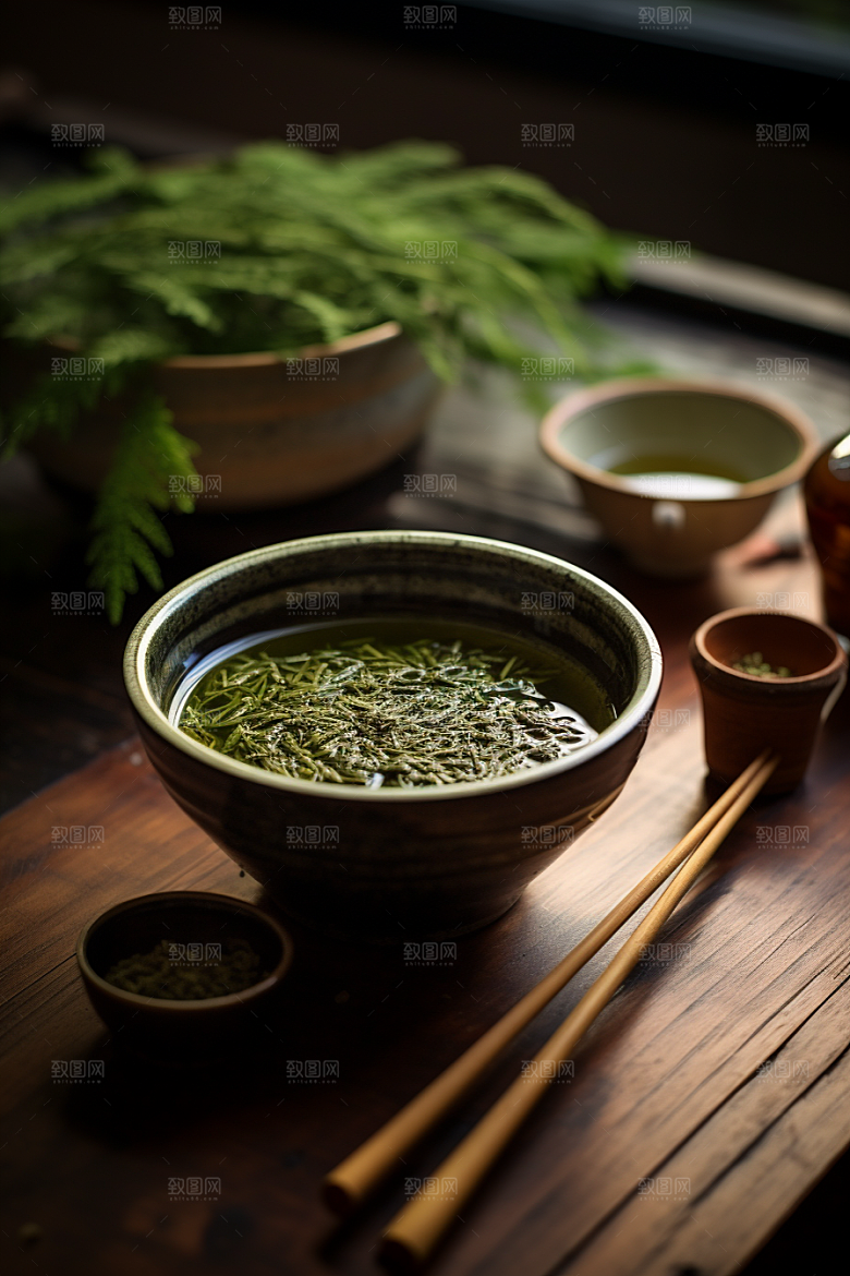 茶叶采茶高清摄影图