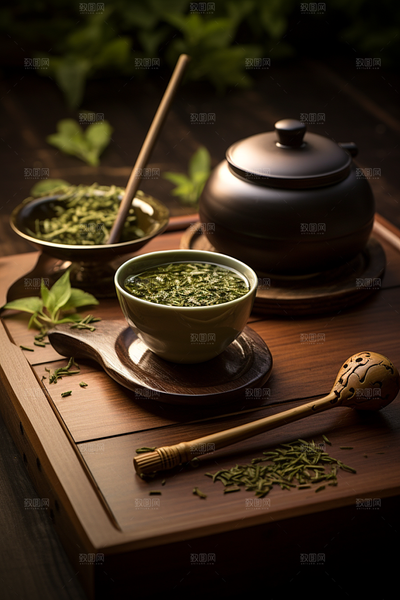 茶叶自然茶树摄影图