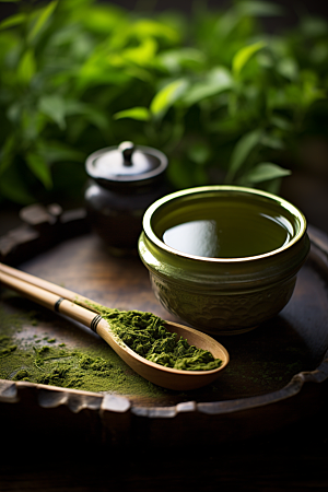 茶叶自然雨前龙井摄影图