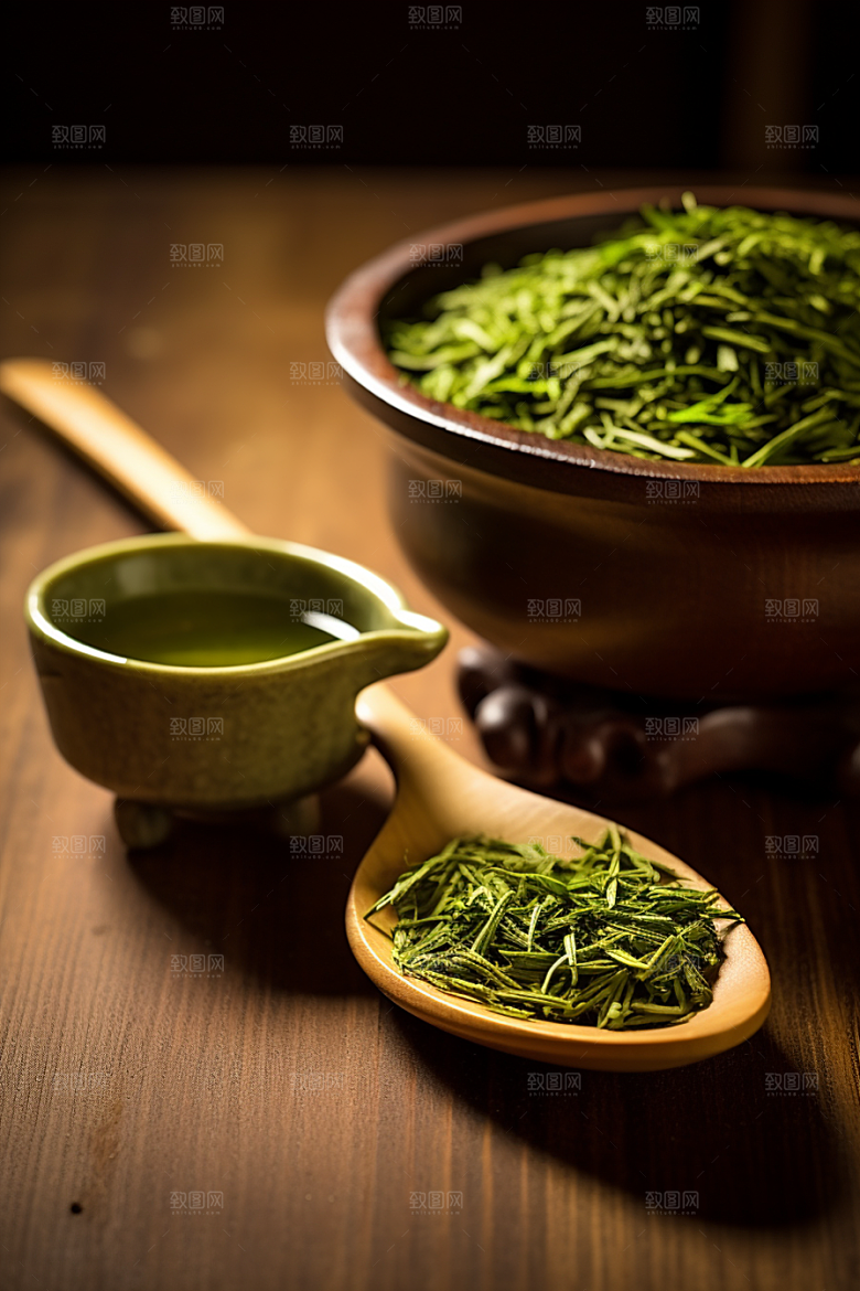 茶叶新茶雨前龙井摄影图