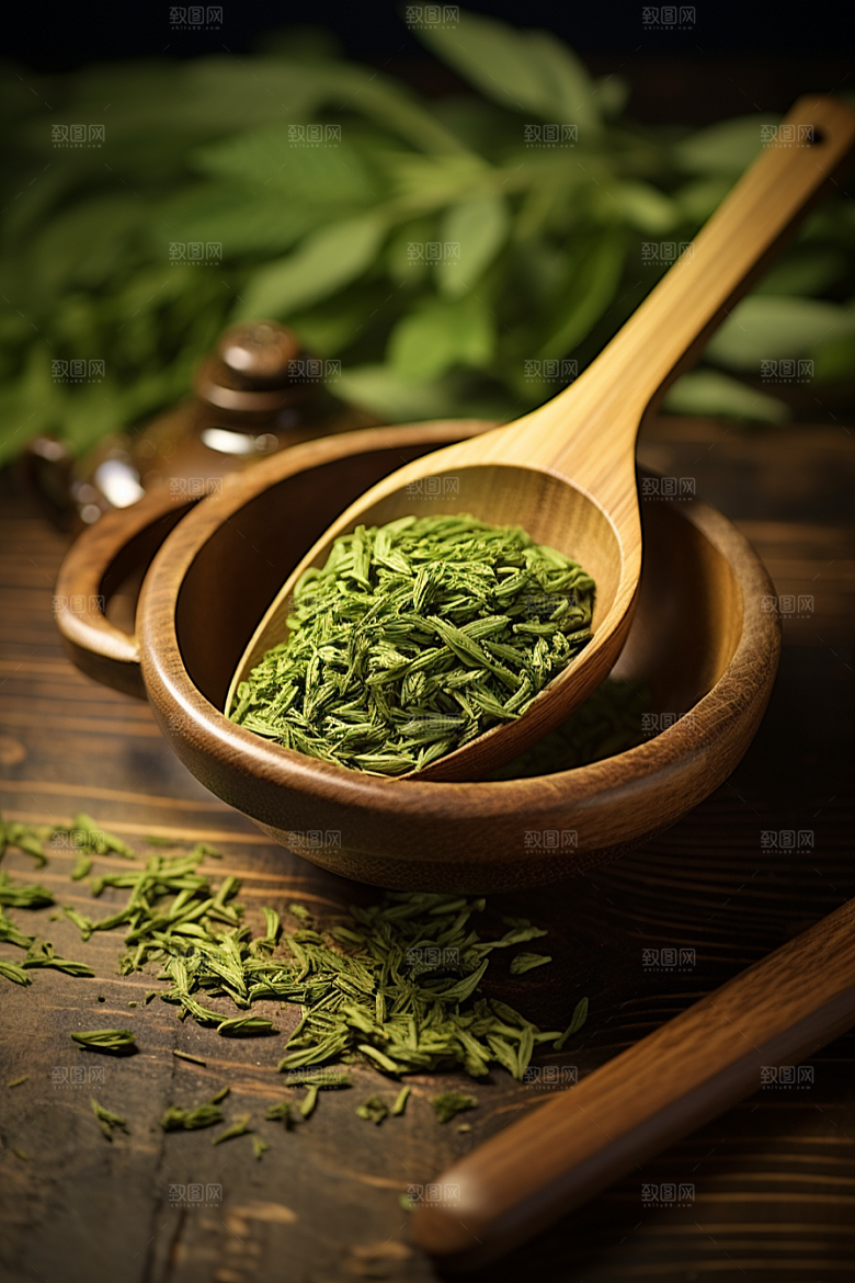 茶叶自然茶树摄影图