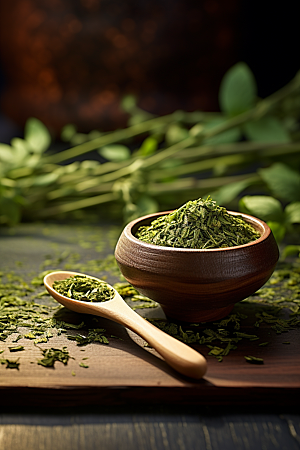 茶叶采茶茶树摄影图